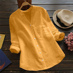 Aloyse Camisa de Lino y Algodón para Mujer – Blusa Oversize Elegante Verano