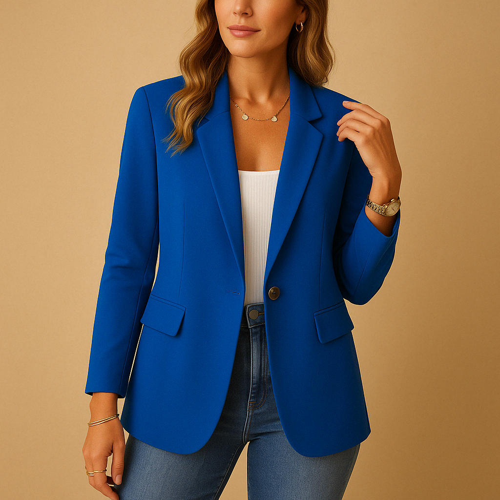 Kelly Blazer para Mujer – Americana Entallada Elegante Stretch Oficina Chic