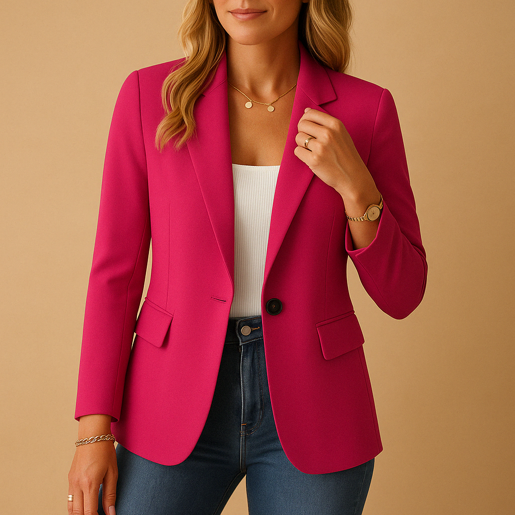 Kelly Blazer para Mujer – Americana Entallada Elegante Stretch Oficina Chic