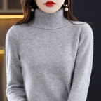 Emma Jersey de Cuello Alto para Mujer – 100% Cachemir Premium Elegante y Suave