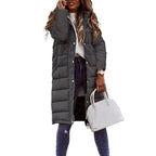 Evie Abrigo Largo Acolchado para Mujer – Chaqueta Invierno Elegante con Capucha
