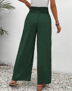Sophia Pantalón Mujer – Pantalón Palazzo de Talle Alto con Pierna Ancha Elegante
