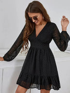 Christy Vestido de Lunares para Mujer – Vestido Fit & Flare Elegante Chic