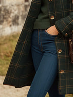Peyton Abrigo de Cuadros para Mujer – Chaqueta de Lana Elegante y Cálida