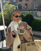 Amelia Abrigo Mujer – Abrigo Oversize de Lana Elegante y Cálido para Invierno