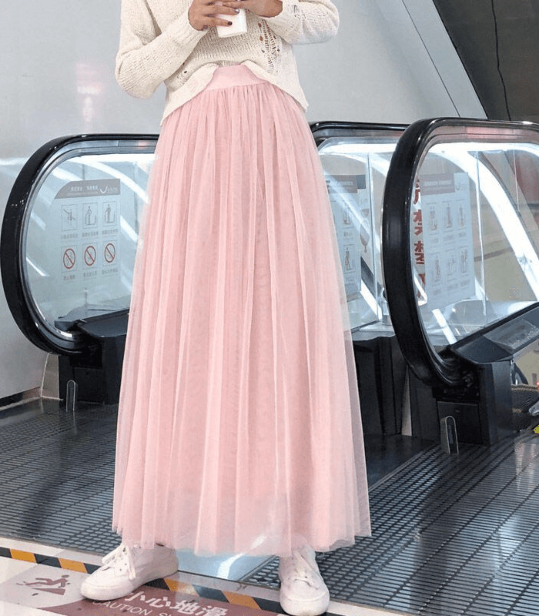 Shandria Falda de Tul para Mujer – Falda Midi Elegante Romántica Chic