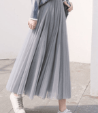 Shandria Falda de Tul para Mujer – Falda Midi Elegante Romántica Chic