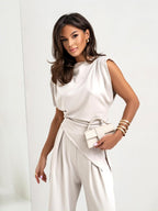 Vivine Conjunto Elegante para Mujer – Set de Dos Piezas Fluido y Moderno Chic