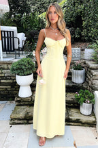 Mika Vestido Largo Elegante para Mujer – Vestido Encaje Espalda Abierta Chic