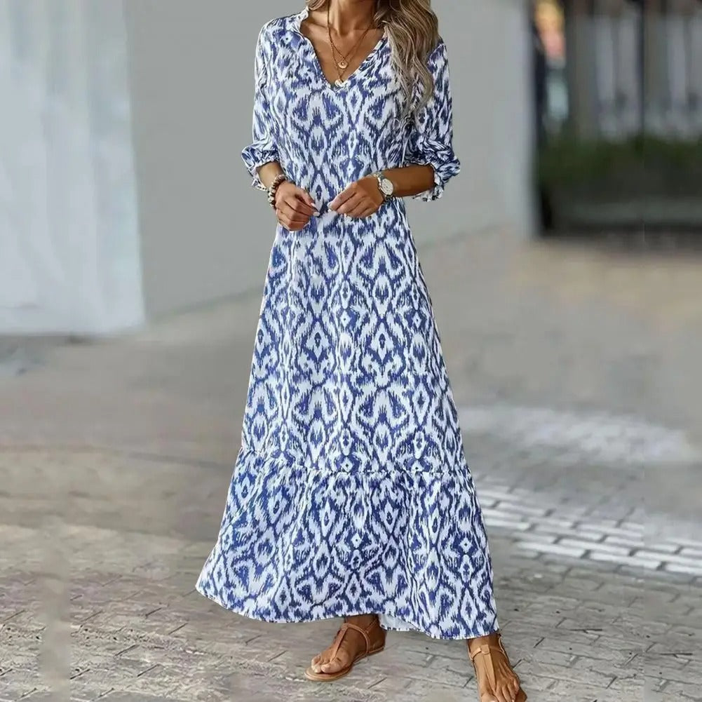 Sarah Vestido Maxi para Mujer – Vestido Largo Elegante y Fresco de Verano