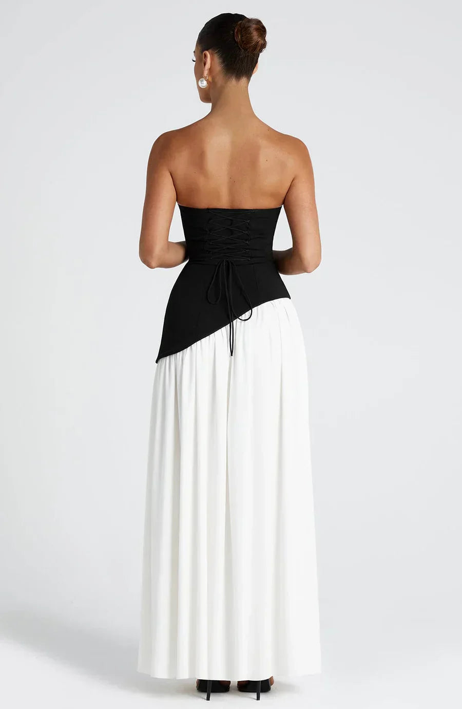 Victoria Vestido de Fiesta para Mujer – Vestido Bustier Elegante con Abertura