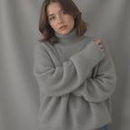 Sydney Jersey Oversize de Cachemir para Mujer – Suéter Cuello Alto Elegante Premium