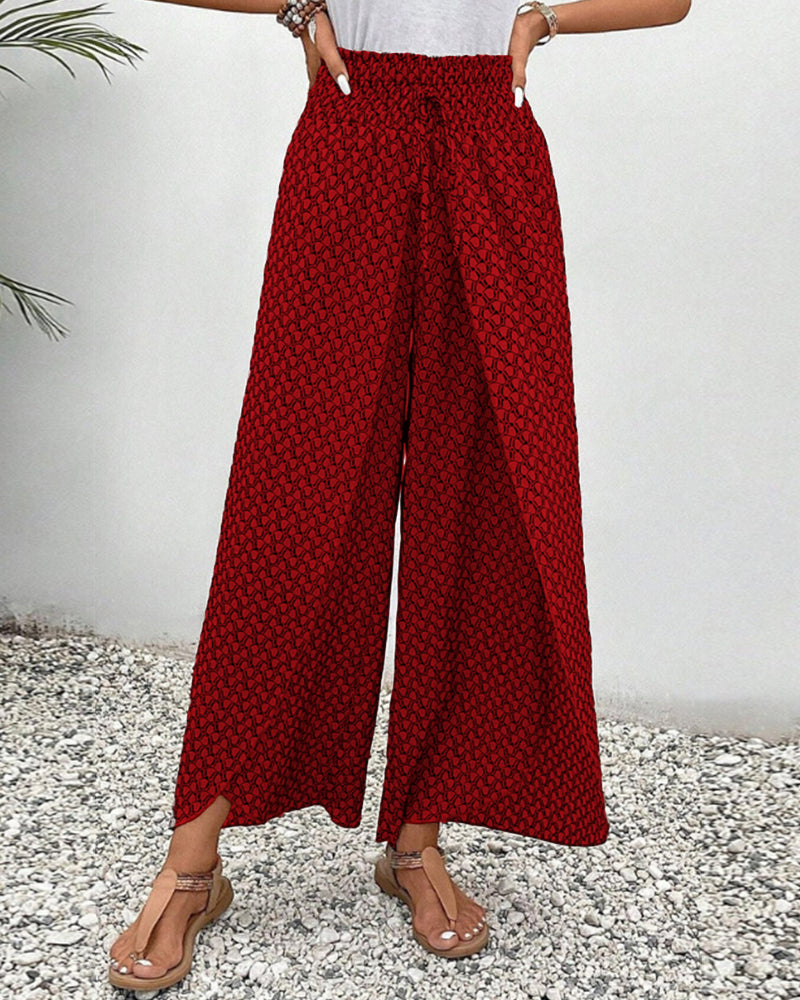 Sophia Pantalón Mujer – Pantalón Palazzo de Talle Alto con Pierna Ancha Elegante