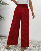 Sophia Pantalón Mujer – Pantalón Palazzo de Talle Alto con Pierna Ancha Elegante