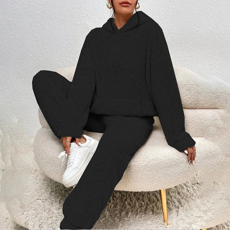Sloane Conjunto Polar para Mujer – Set Cómodo Invierno Hoodie Lounge Chic