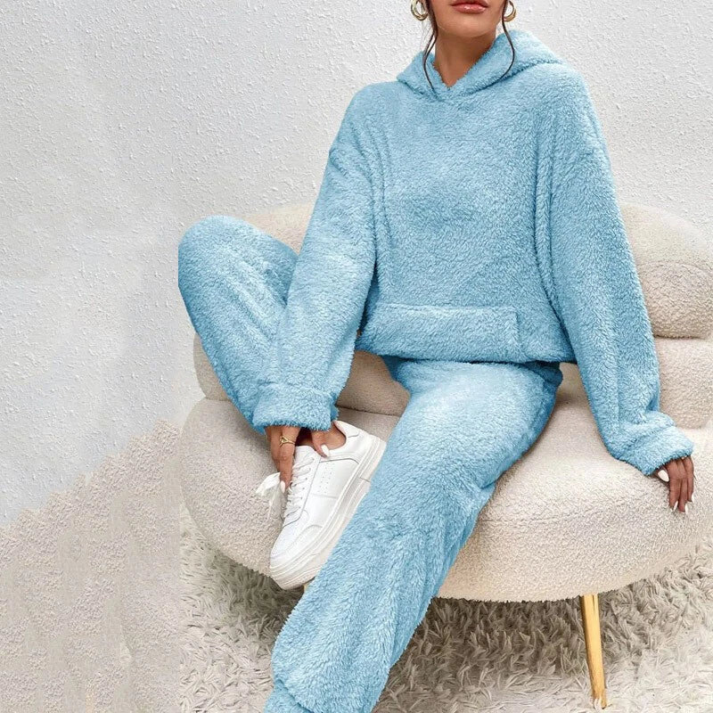 Sloane Conjunto Polar para Mujer – Set Cómodo Invierno Hoodie Lounge Chic