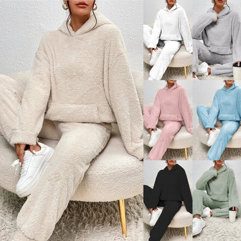 Sloane Conjunto Polar para Mujer – Set Cómodo Invierno Hoodie Lounge Chic
