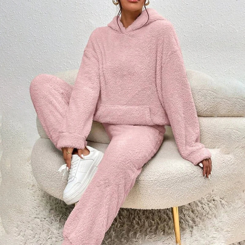Sloane Conjunto Polar para Mujer – Set Cómodo Invierno Hoodie Lounge Chic