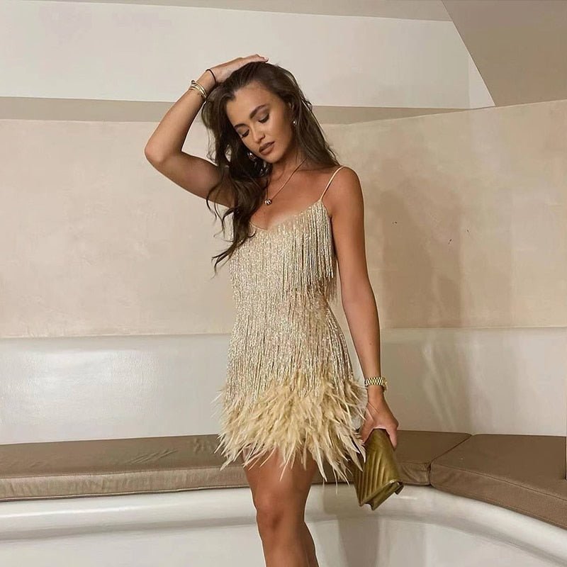 Samantha Vestido de Fiesta para Mujer – Vestido de Lentejuelas Elegante y Chic