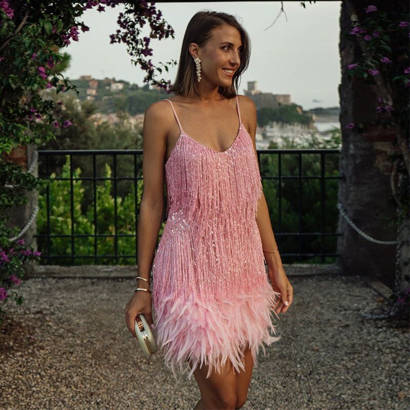 Samantha Vestido de Fiesta para Mujer – Vestido de Lentejuelas Elegante y Chic