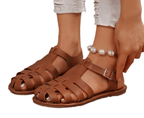 Mackenzee Sandalias de Cuero para Mujer – Sandalias Elegantes Casual Chic Verano