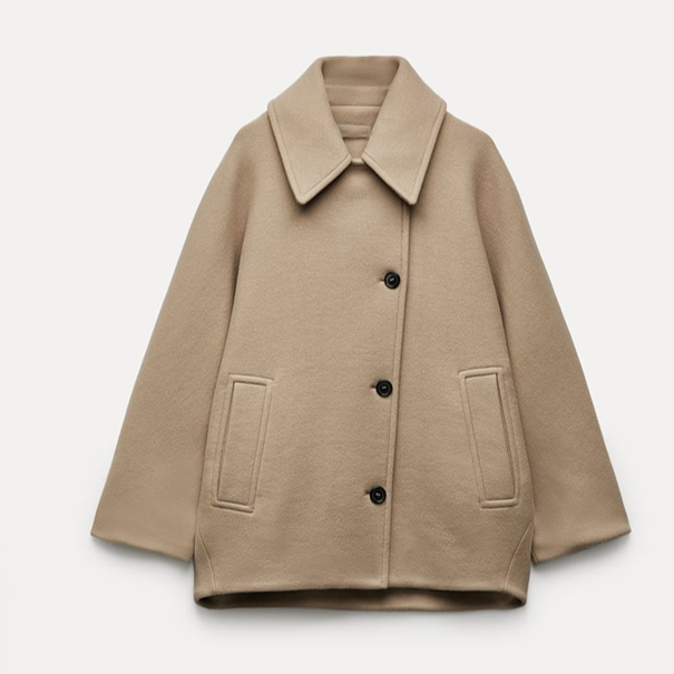 Amelia Abrigo Mujer – Abrigo Oversize de Lana Elegante y Cálido para Invierno