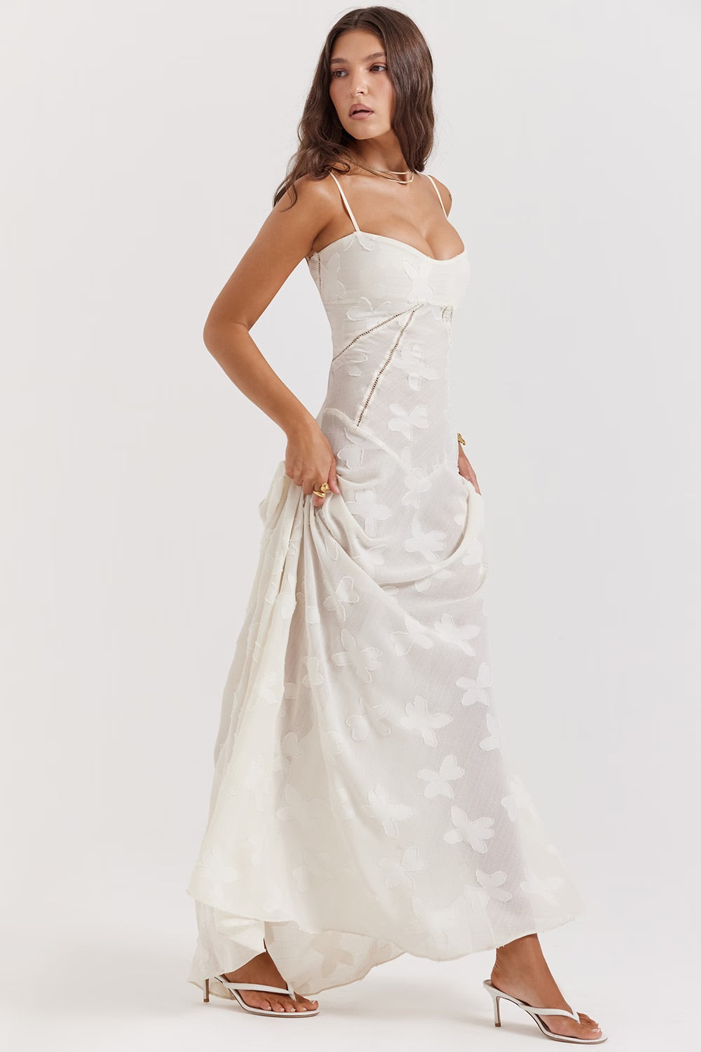 Kandace Vestido Largo Elegante para Mujer – Vestido Encaje Brillante Gala