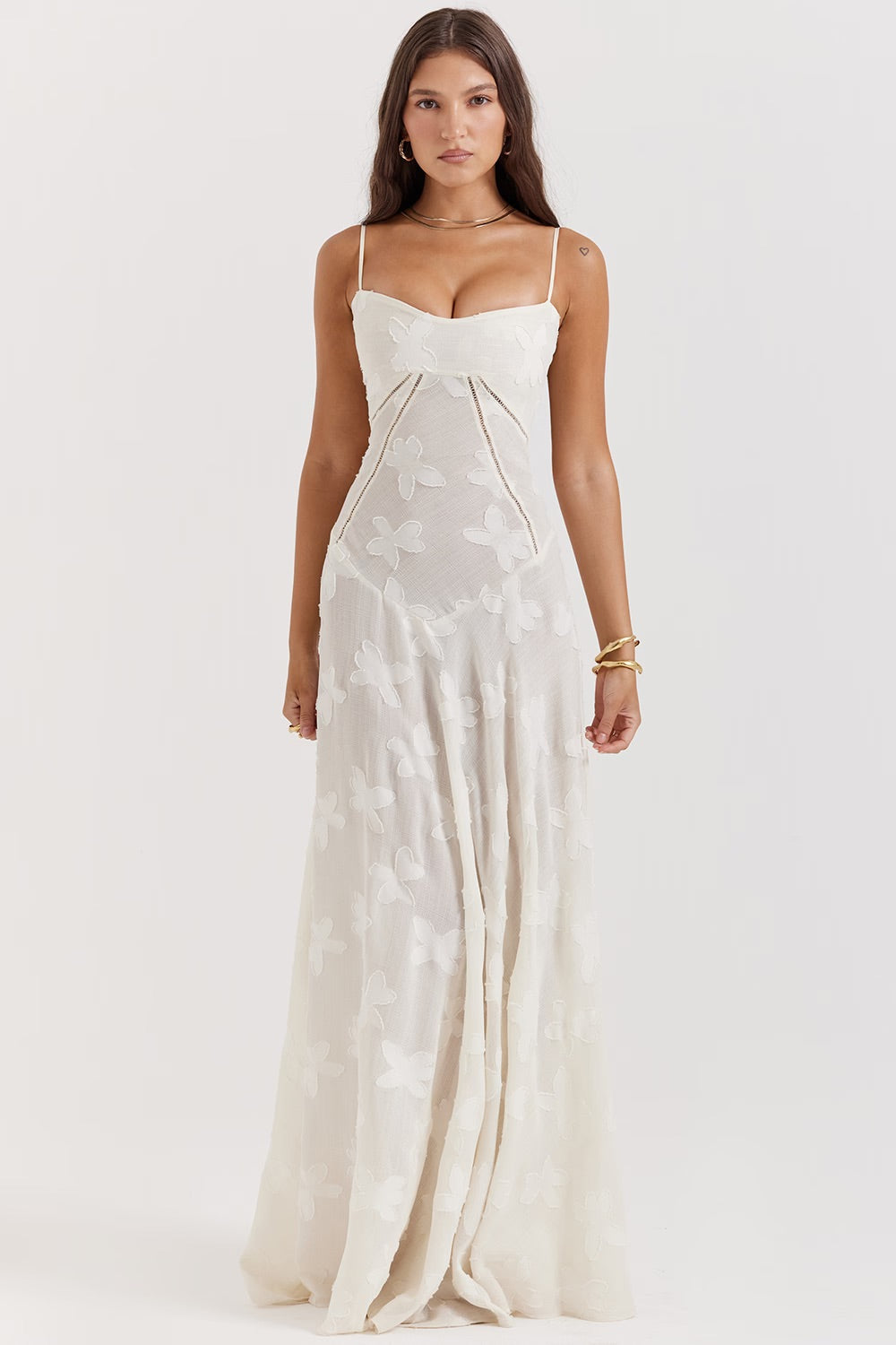 Kandace Vestido Largo Elegante para Mujer – Vestido Encaje Brillante Gala