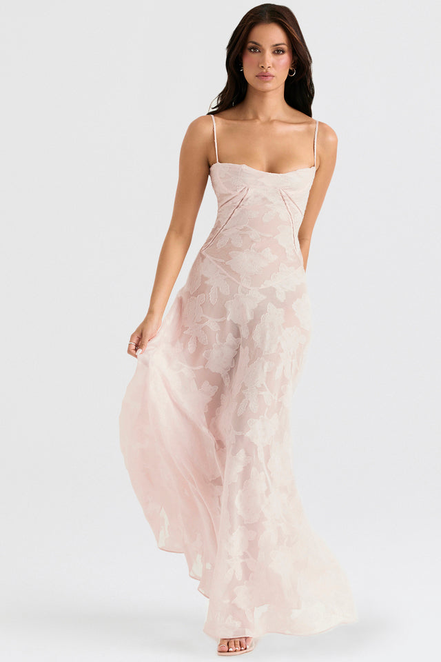 Kandace Vestido Largo Elegante para Mujer – Vestido Encaje Brillante Gala