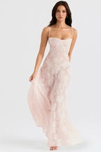 Kandace Vestido Largo Elegante para Mujer – Vestido Encaje Brillante Gala