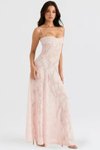 Kandace Vestido Largo Elegante para Mujer – Vestido Encaje Brillante Gala