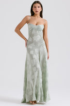 Kandace Vestido Largo Elegante para Mujer – Vestido Encaje Brillante Gala
