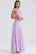 Kandace Vestido Largo Elegante para Mujer – Vestido Encaje Brillante Gala