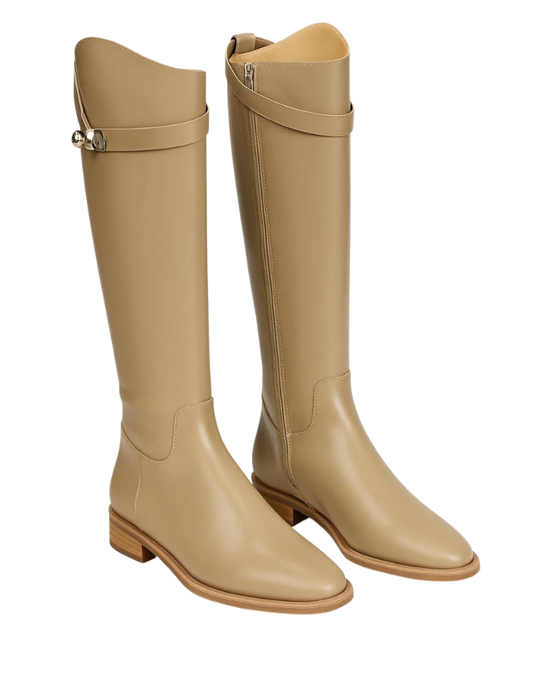 Kyrie Botas Bajo la Rodilla para Mujer – Botas Elegantes con Tacón Bajo Chic