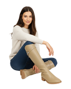 Kyrie Botas Bajo la Rodilla para Mujer – Botas Elegantes con Tacón Bajo Chic