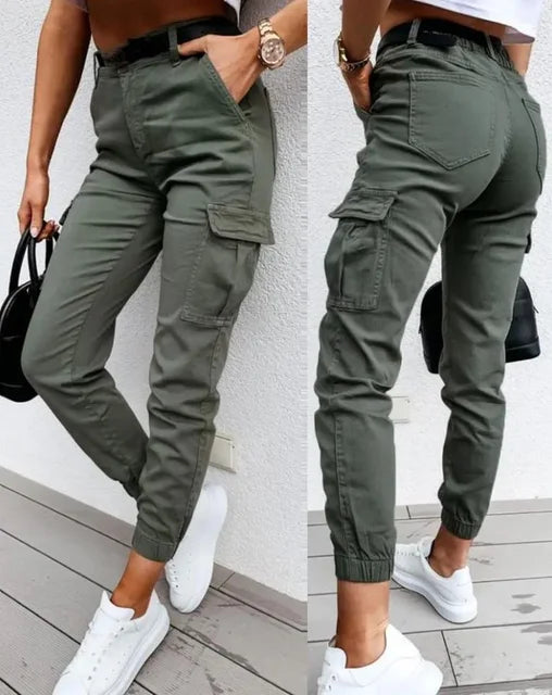 Jordyn Pantalón Cargo para Mujer – Pantalón Talle Alto Casual Urbano Chic