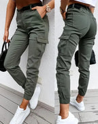 Jordyn Pantalón Cargo para Mujer – Pantalón Talle Alto Casual Urbano Chic