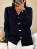 Paulina Cárdigan para Mujer – Chaqueta de Punto Elegante con Botones Corazón