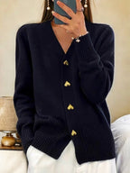 Paulina Cárdigan para Mujer – Chaqueta de Punto Elegante con Botones Corazón