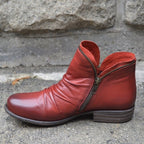 Valentina Botas de Cuero para Mujer – Botines Elegantes con Cremallera Chic