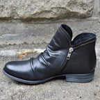 Valentina Botas de Cuero para Mujer – Botines Elegantes con Cremallera Chic