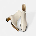 Madison Botines para Mujer – Botas Vintage Punta Cuadrada Invierno Chic
