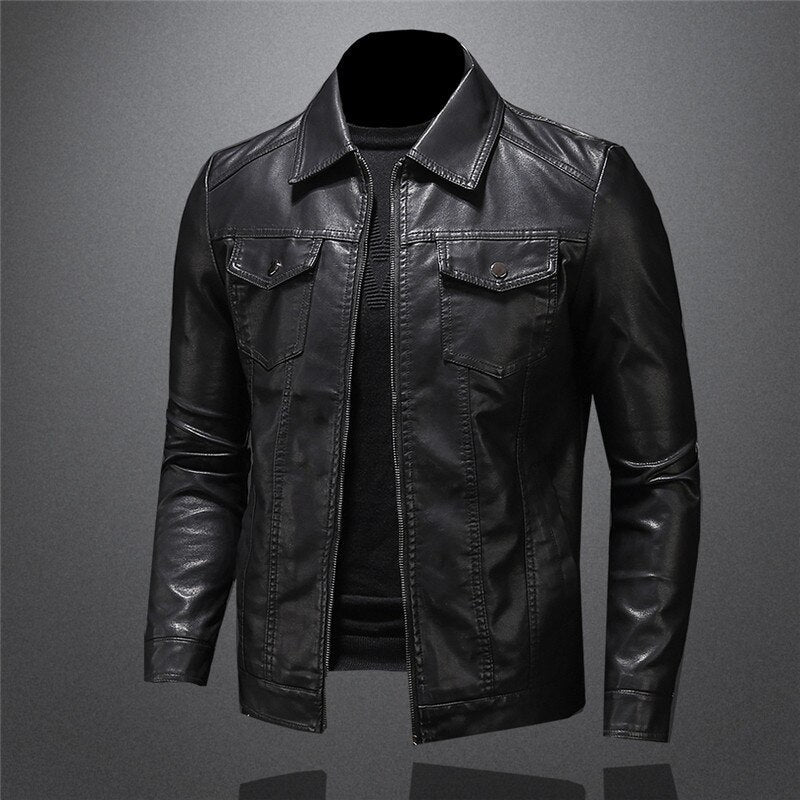 Robert Chaqueta de Cuero para Hombre – Cazadora Elegante de Piel Premium